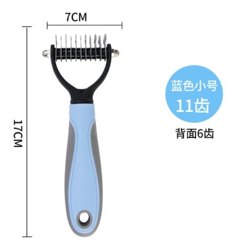 Pets Fur Knot Cutter Dog Grooming Shedding Tools Pet Cat Hair Removal Comb Brush Double Sided Pet Products Comb for Cats - The pet store