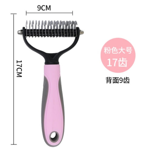 Pets Fur Knot Cutter Dog Grooming Shedding Tools Pet Cat Hair Removal Comb Brush Double Sided Pet Products Comb for Cats - The pet store